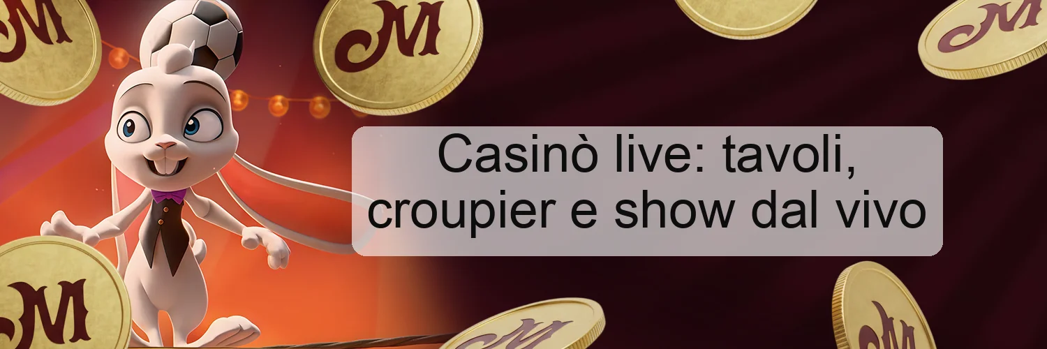 Casinò live: tavoli, croupier e show dal vivo